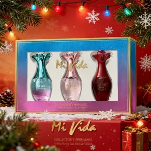 Christmas Collector Perfume Set, Fragrance Gift Set, Floral/fruit Scented Women's Perfume, Elegant Packaging, Ideal for Daily Use, Travel, and Holiday Gift Box 25ML X 3