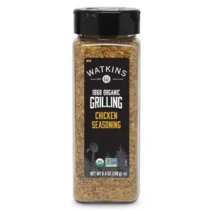 Watkins 1868 Organic Grilling Chicken Seasoning, 8.4 oz Onion Garlic Spice Extract Flavor