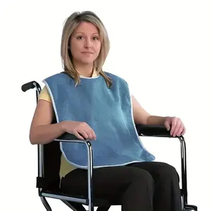 Adult Apron Bib, Unisex Food Protection Cloth, Suitable for Seniors, Non-Slip Design, Durable Material, Easy-To-Clean Surface
