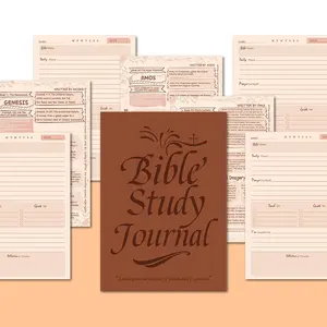 Bible Study & Prayer Journal, Guided Journal - Hardcover Notebook with Daily Prayer Pages & Character Study Guide, Deepen Faith, Scripture Reflection & Sermon Notes, Christian Planner for Men & Women, Journaling Supplies