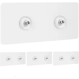 4 count Shower  Adhesive Replacement, Stickers with Screws Stainless Steel for Caddies, Adhesive Hooks with  Sticky, Seamless Screws for Shower Rack Basket Heavy Duty