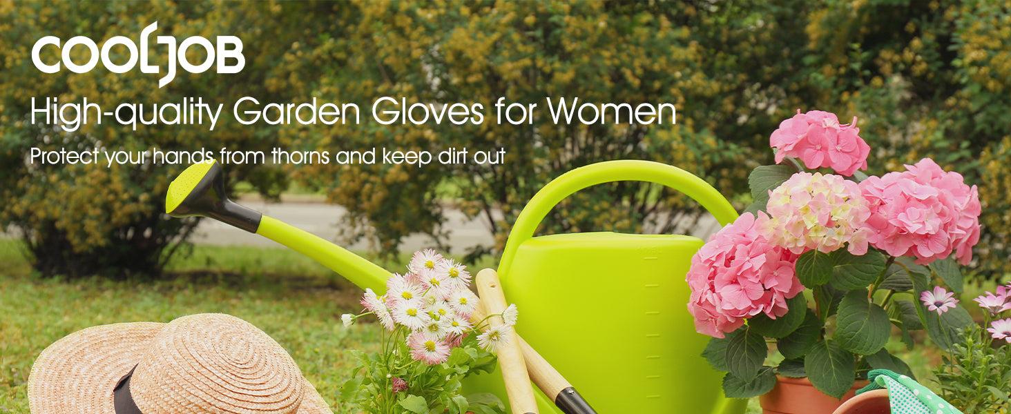 COOLJOB Thorn Proof Gardening Work Gloves for Women, Puncture Resistant Anti-Slip, Touchscreen (Orange)