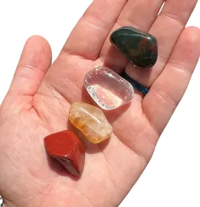 New Moon Beginnings Aries Tumbled Stone Set - Includes Various Colorful Tumbled Stones in a Natural Packaging