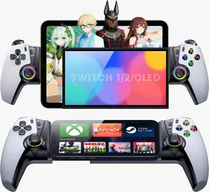 BEBONCOOL Wireless Phone Controller for iPhone/Android/Switch 1/2/OLED/iPad Mini With Hall Joystick, LED Mobile Gaming Controller for iOS Support Xbox, Steam Link, GeForce Now, Arcade,Call of Duty, Roblox