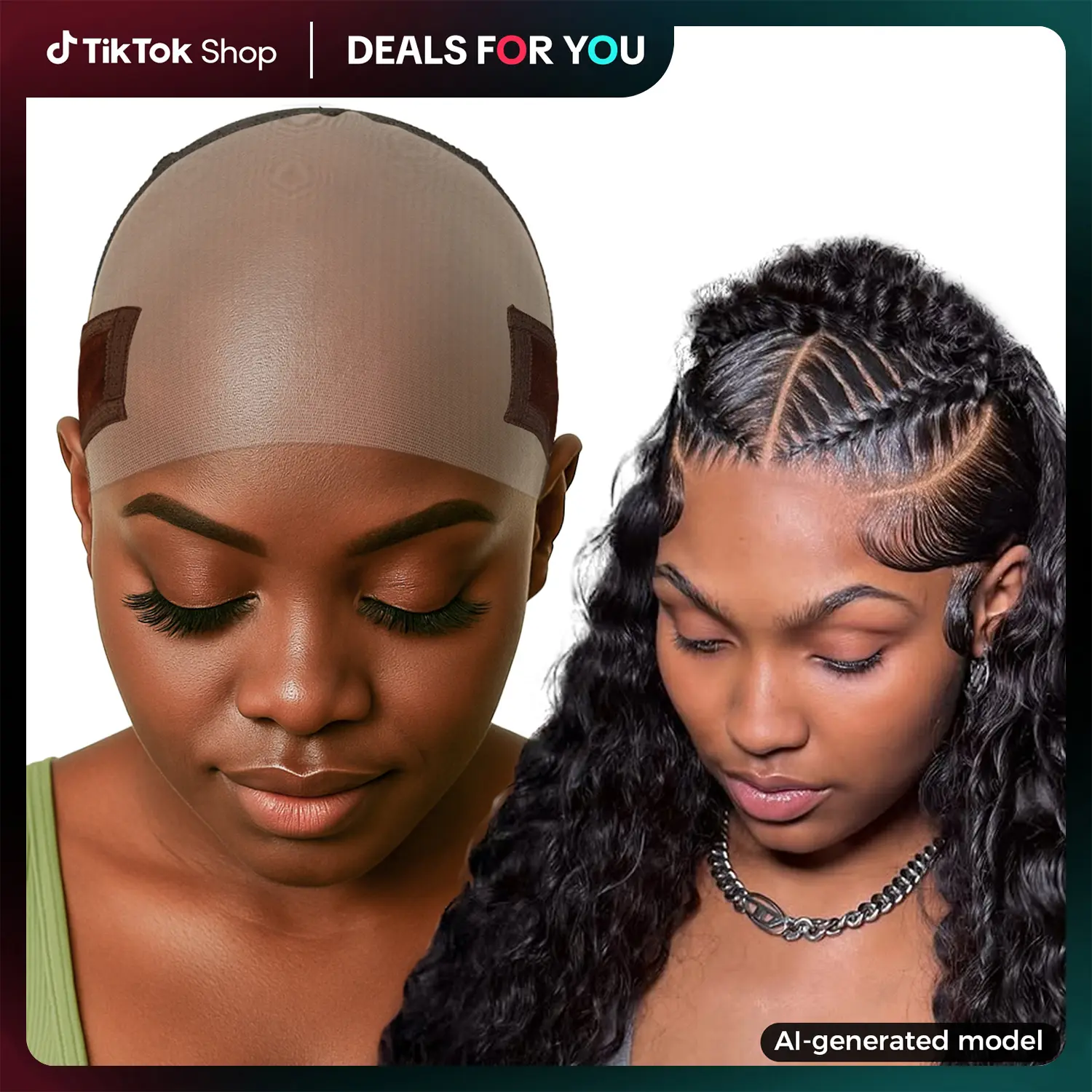 Labhairs Lace-MAX Wig Grip Cap – No-Slip Comfort for Glueless Wigs | Adjustable Headband Stays | Ultra-Thin HD Lace for Undetectable Wear | Perfect for Lace Front & Full Lace Wigs | Adjustable Grip Band Wig Cap|  Reusable & Breathable Design
