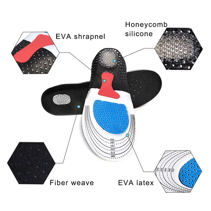 Footwear Comfort Breathable Shock Absorption Insole | Customizable Sole