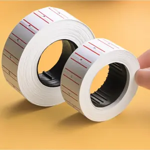 500/1000 sheets per roll of self-adhesive price tags and label stickers made of durable materials Sticker Rolls