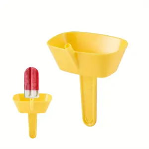 2pcs Blue Popsicle Holder with Straw – Food-Safe Plastic, Easy-Grip Handle for Ice Cream, Simple Design | Durable Plastic Holder, Ice Cream Accessories