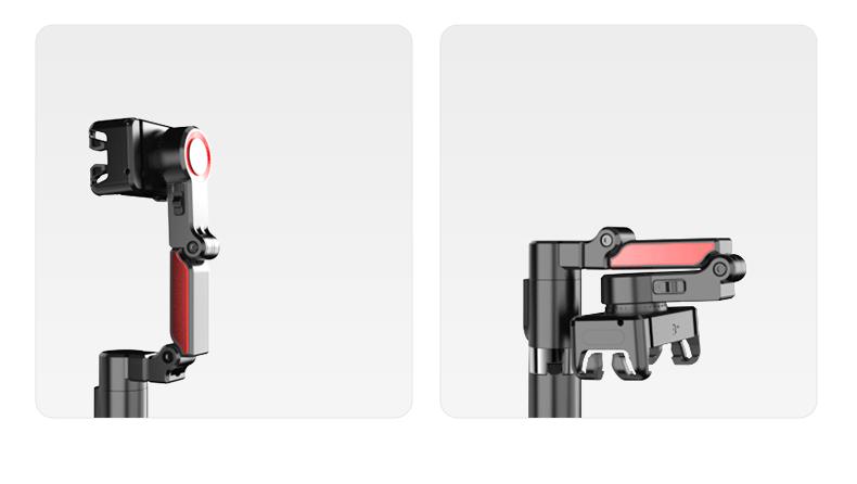 AI Auto Tracking Gimbal Stabilizer, Smart Selfie Stick Tripod with Gesture Control, Anti-Shake Phone Mount, 1000mAh Battery, Aluminum Alloy Vlogging Stand for iPhone & Android