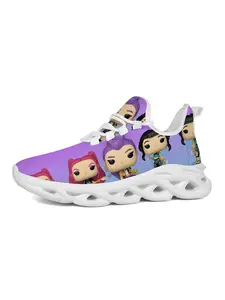 Anime Style Casual Sports Shoes, Kpop Trendy Character Prints, Upper Sole, Essential for Young Anime Lovers