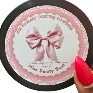 Bee Enchant’s Miss Dainty Custom Body Dusting Perfume Powder- Scented - Finely Milled powder Talc-Free Fragrance  Daily-Natural Shower Powder Cosmetic Peach Skin Repair
