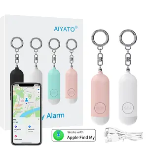 Personal Safety Alarm Emergency with Siren Sound Findmy Security Locator, LED Light, Battery Powered Design, Suitable for Women Men Children Seniors, Bright LED Light