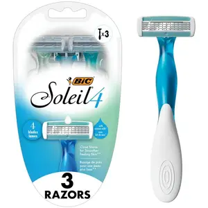 BIC Soleil 4 Women’s Disposable Razors | 4-Blade | 3 Pack