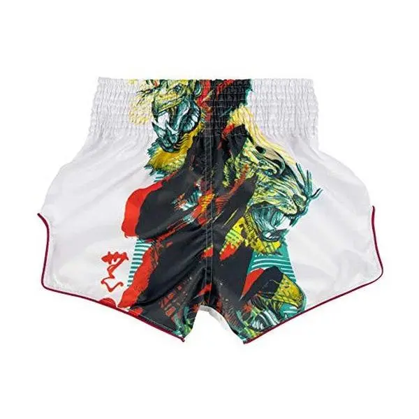 Fairtex BS1908 Satoru Slim Cut Muay Thai Shorts, Embroidered Premium Satin Workout Gym Shorts for Competition & Training