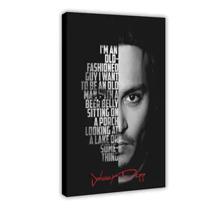 Inspirational Johnny Depp Motivational Quotes Canvas Poster Wall Art Decoration For Home Bedroom Office Living Dorm Room Decor Boys Girls Gift