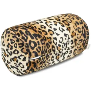 Leopard Print Microbead  Pillow Squishy Cylinder Bean Bag Pillow - 12x7 Inch  Arm &  Roll  Print Pillow for , Travel, Airplane, -Support for , ,  and