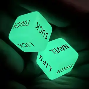 Set of 2 Glow-In-The-Dark Love Dice - A Romantic Present for Couples - Perfect for Anniversaries And Valentine'S Day - Suitable for Him And Her - Ideal for Husbands And Wives - A Fun And Distinctive Gift