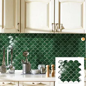 Marble Pattern Tile Sticker, 5/10/20pcs Self Adhesive Tile Sticker, Waterproof & Oil-proof Tile Sticker, Decorative Sticker for Home Kitchen & Bathroom