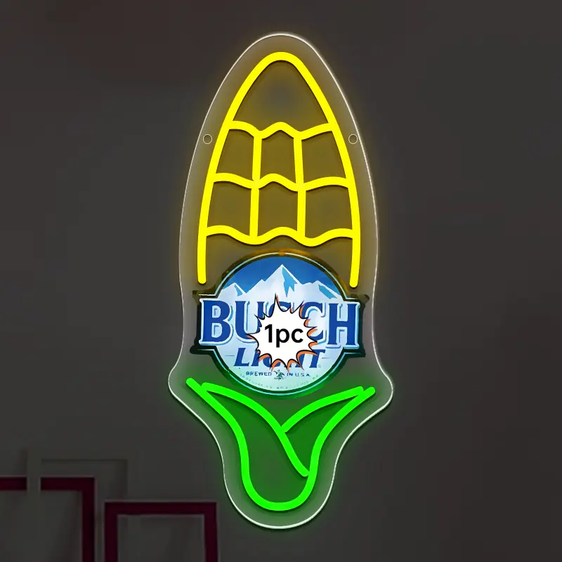 Corn Beer Neon Sign Lamp Beer Bar Pub Wall Decor Gift