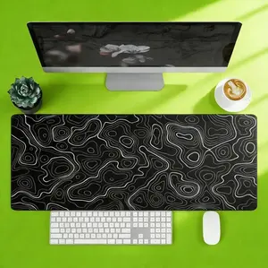 Abstract Geometric Extended Mouse Pad - Large Gaming Desk Mat with Stitched Edge