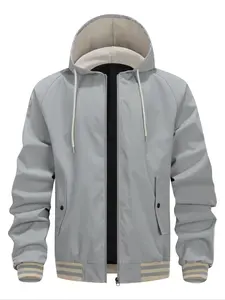 Men's Fall Winter Outdoor Casual Jacket, Fashion Hooded Top for Daily Party Hiking Sports, Stylish Outerwear for Men