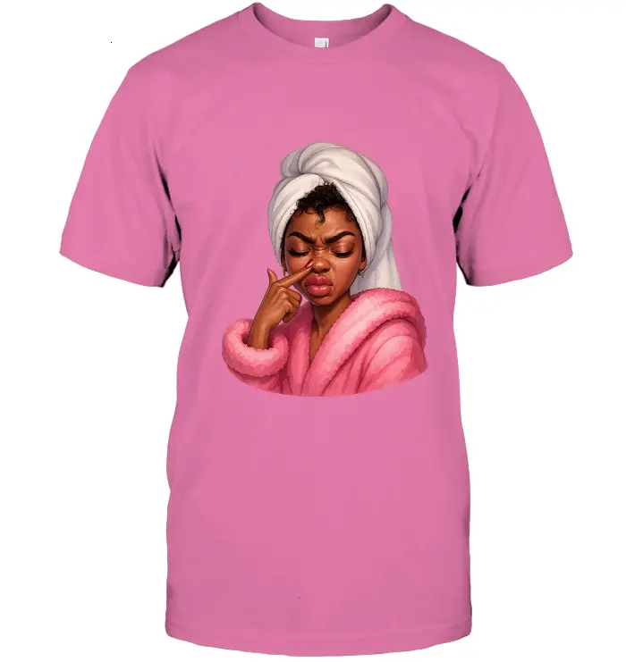 Spooky Self Care Vibes Halloween Edition Cozy Pink Robe & Witchy Chic Tee