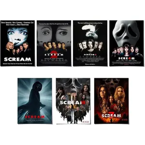 LPAIWXY 7pc Scream Poster For Fans Kids Room Bedroom Wall Decor-7pc Scream Movie Series Posters Canvas Prints Picture For Teen Boy Girls Gifts