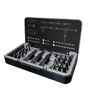 24-in-1 Magnetic Screwdriver Set Upgrade Edition, Multi-Purpose DIY Repair Tool Kit with Detachable T-Shaped Ratchet Handle, Specialty Hand Tools for Computer, Phone, Watch & Glasses, Compact Home Toolbox Torx Screw Extractor