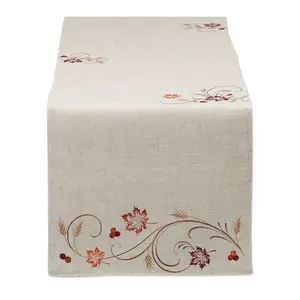 Design Imports 14x108" Autumn Wheat Table Runner