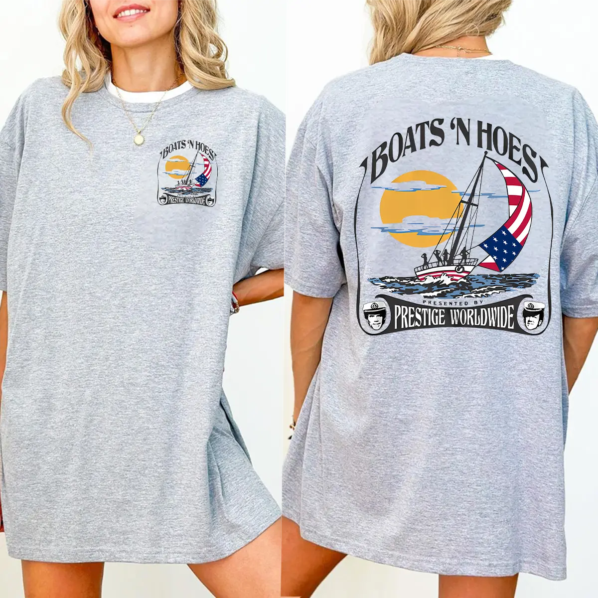 2 Sides Boats n Hoez Summer Shirt, Step Brothers Movie Shirt, Vintage Retro Shirt, Classic Shirt, Gifts for him, Funny Movie