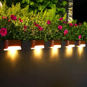 Solar Deck Lights Outdoor, 16 Pack Step LED  Patio Decor Lights for Railing, Stairs, Fence, , Yard and Driveway, Warm White