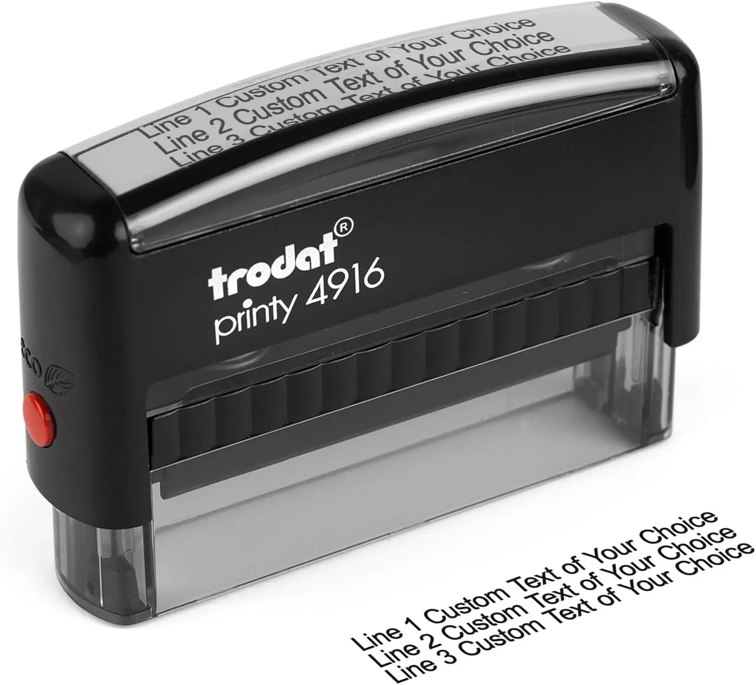Custom Line Stamps | Custom Text Office Stamp | Short or Long | 20 Font Choices | Multiple Color Options | Up to 8 Lines of Text | Perfect for Personal or Professional Use (3-Line, Long)