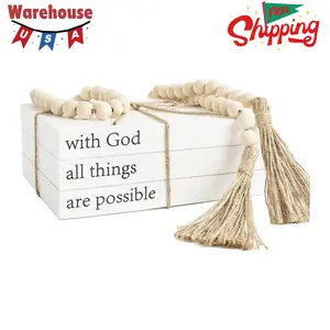 Decorative Books for Home Decor, White Faux Books