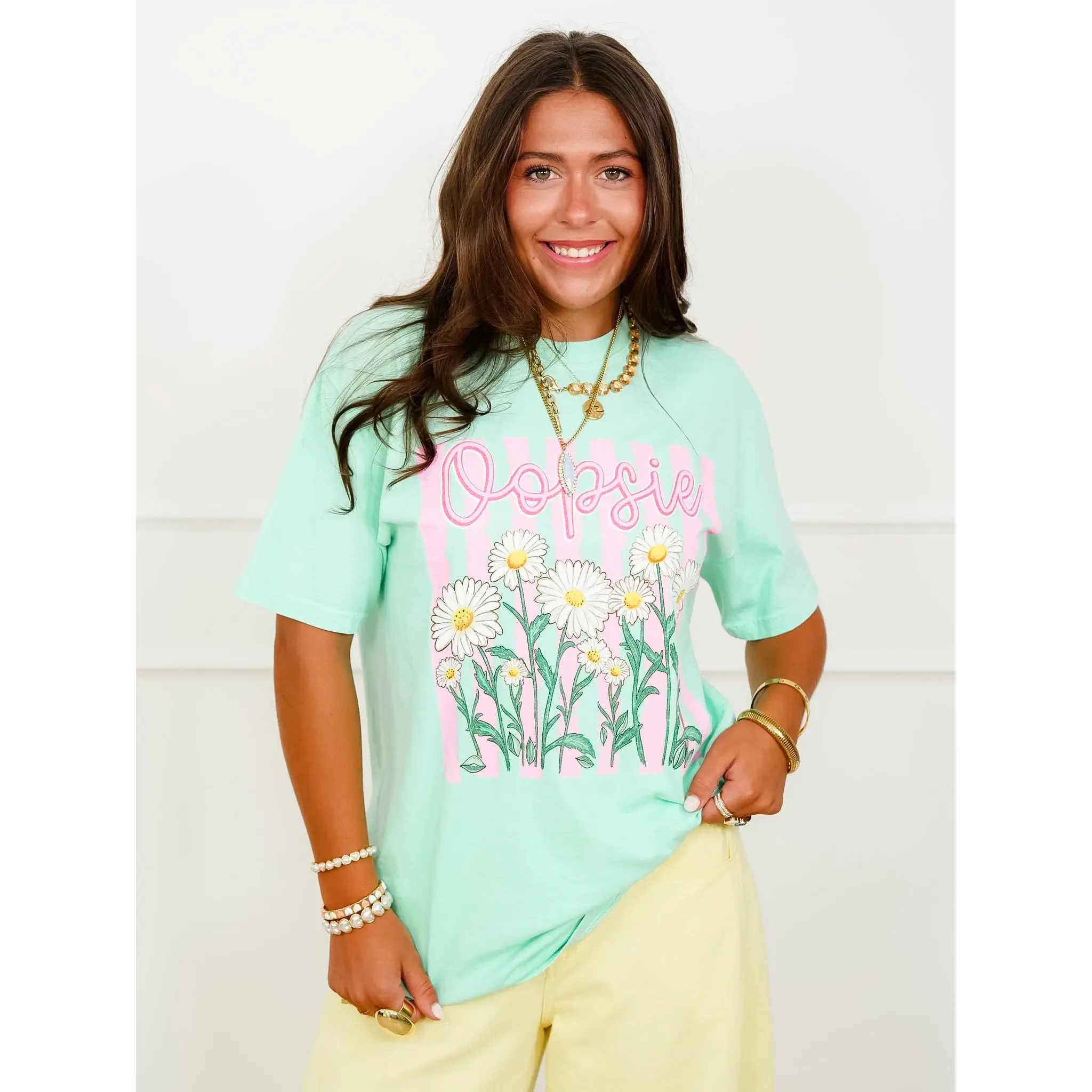 Plus/Reg Short Sleeve "Oopsie Daisy" Graphic Tee