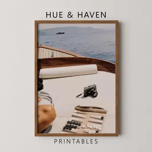 Backgammon Yacht Club Print Boat Print Old Money Aesthetic Vogue Poster Sailing Into Summer Poster Printable Wall Art, Poster For Wall Art & Decor