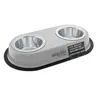 Double Diner Pet Bowl Set Stainless Steel with Base