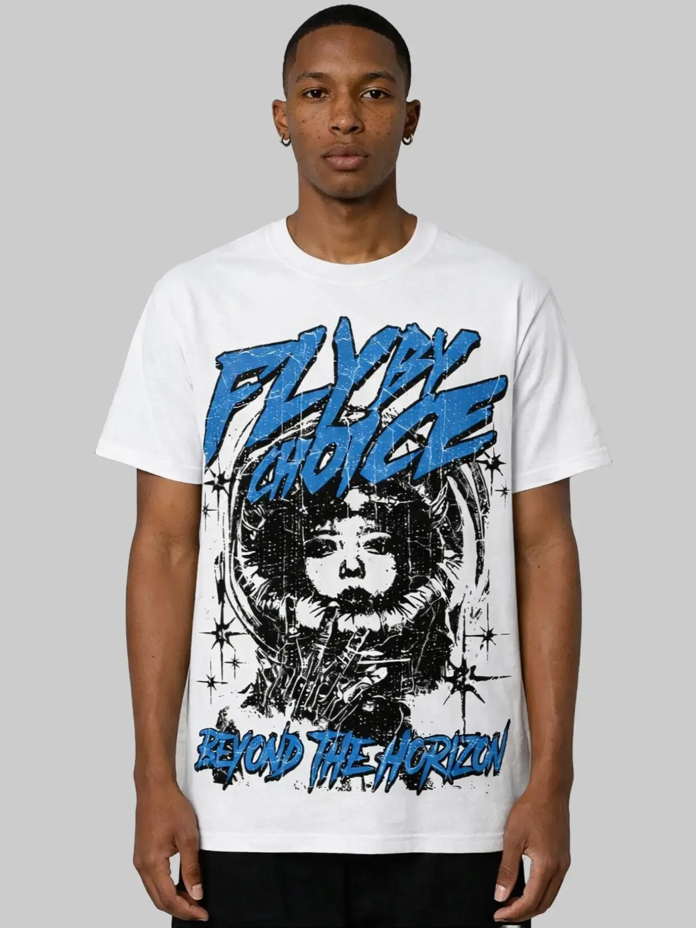 Fly By Choice Graphic T Shirt, Vintage Grunge Aesthetic Tee, Edgy Streetwear Style Top For Men