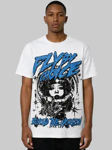 Fly By Choice Graphic T Shirt, Vintage Grunge Aesthetic Tee, Edgy Streetwear Style Top For Men