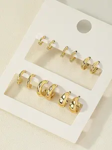 Women's Geometric Shape Ear Studs, Stud Earrings Jewelry, Creative & Fashionable Design, Perfect for Daily Wear, Holiday Gifts, Social Events, Festivals