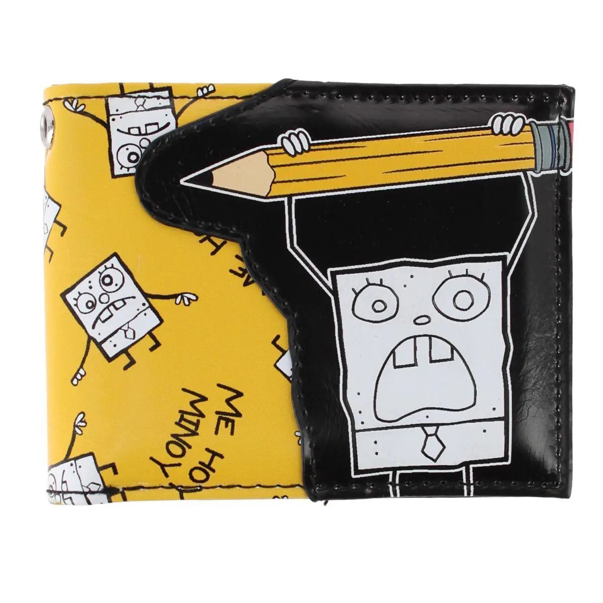CTM Kid's Spongebob Doodle Bob Vertical Bi-Fold Wallet (Luggage & Bags, Men's Wallets Category), Bifold Wallet Vertical