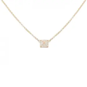 Hermes Clou De H 750 Pink Gold Diamond Necklace