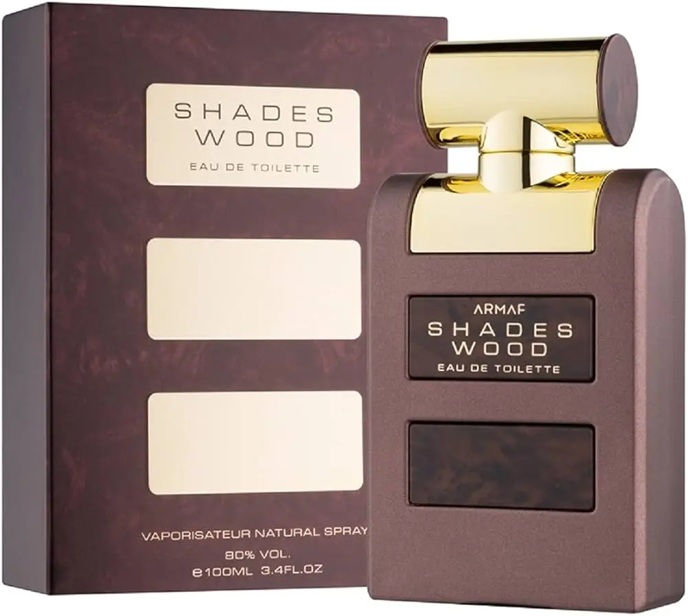 Armaf Shades Wood 100ml Eau de Parfum Spray for Men - Top notes of Rose, Geranium and Citruses