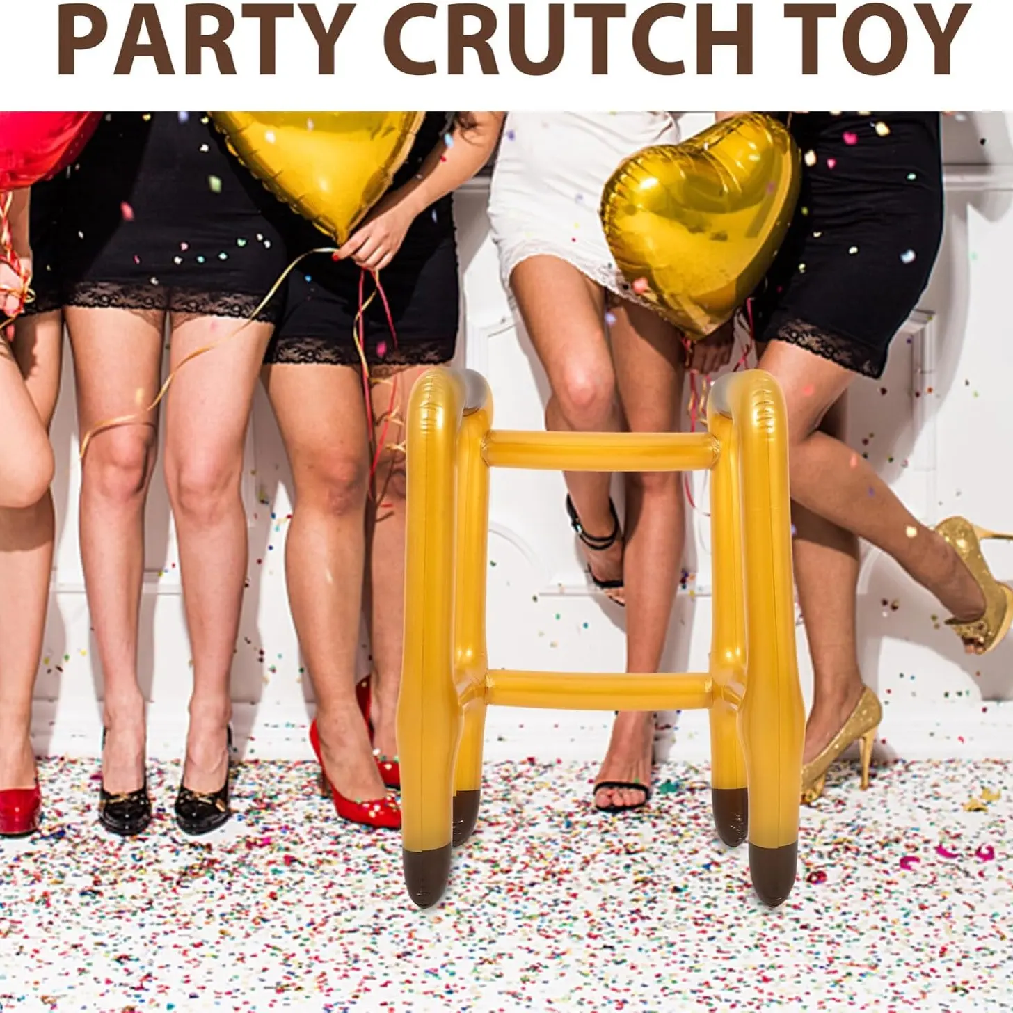 Inflatable Decoration Set, Includes Walker and Cane, Durable PVC Material, Foldable, Perfect for Parties and Entertainment