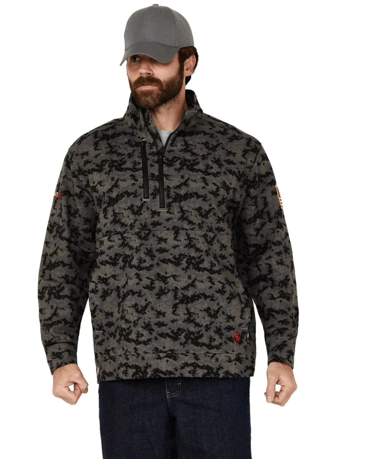 Ariat Men's Men'S Fr Durastrech Fleece Camo Print 1/2 Zip-Up Pullover - 10052074