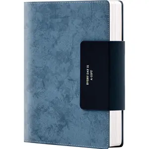 Leather Journal for Men 320 Pages B5 Large Journaling Notebooks with 100 GSM Thick Paper Journals for Writing Notebook for Men & Women with Buckle Closure Work Diary, 7.28" x 10.23", Blue