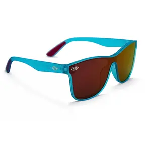 SANGRIA Cool Frame Hot Energy Translucent Ice-Blue UV400 Polarized Lenses Grip-Tip Arms Reflective Pink Lenses Lightweight Summer-Ready Sunglasses