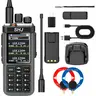 SHJ-8000 Multi-Band Handheld Ham Radio Walkie Talkie - Portable Audio Device with Bluetooth, FM Tuner (65-76/76-108MHz), SOS Alarm, Dual-Band Monitoring, GPS, VOX, Type-C USB/Optional Desktop Charging for Pros, Recreational Use (Rechargeable)