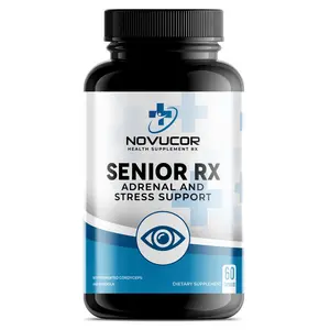 NOVUCOR Senior RX Adrenal and Stress Support - 60 Count Dietary Supplement for Elderly Care & Well-being - US Made