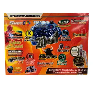 20-in-1 Iron Vitamin Mineral Supplement Healthcare Bundle, 10 Mini Pack Microbottles with Zinc, Energy Boost & Antioxidants for Dietary Nutritional Support, Fitness & Outdoor Activities
