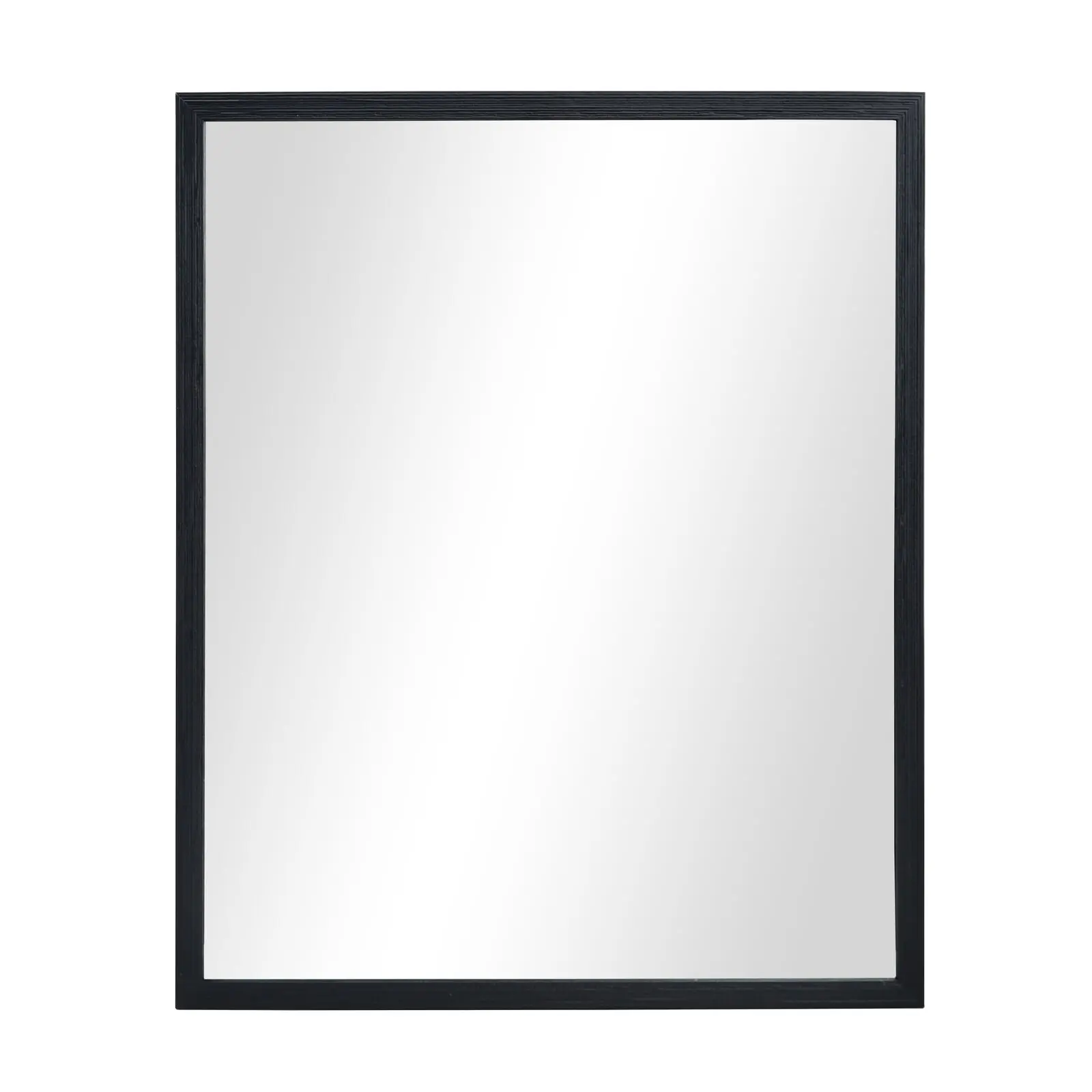 23X29 Rectangular Black Finish Wall Mirror